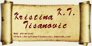 Kristina Tišanović vizit kartica
